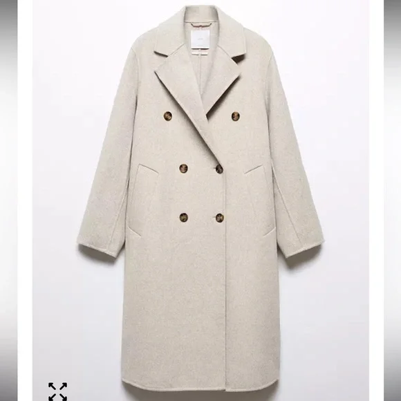 Mango Handmade Oversized Wool Coat XS - Picture 1 of 4